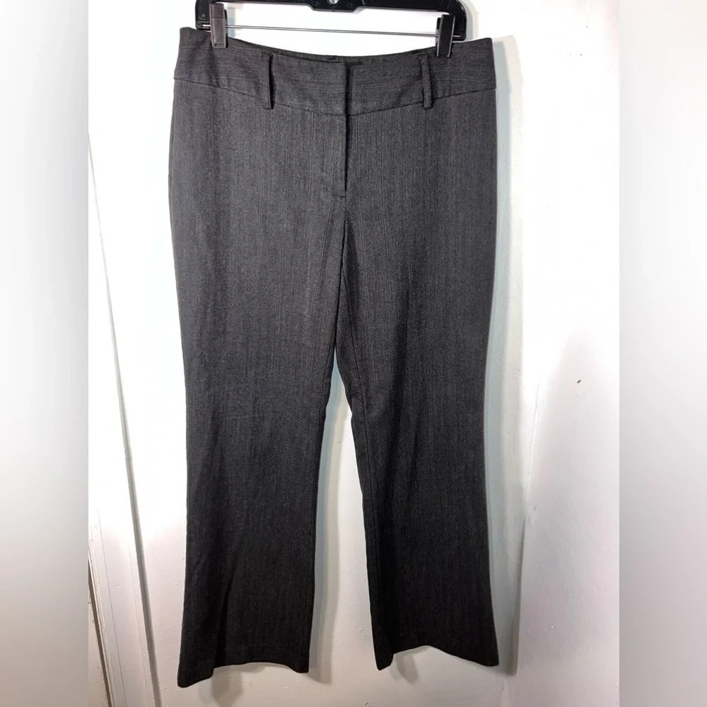 Apt.9, Ava,size 10,flare leg, midi rise muted‎ tweed inspired pinstripe trousers